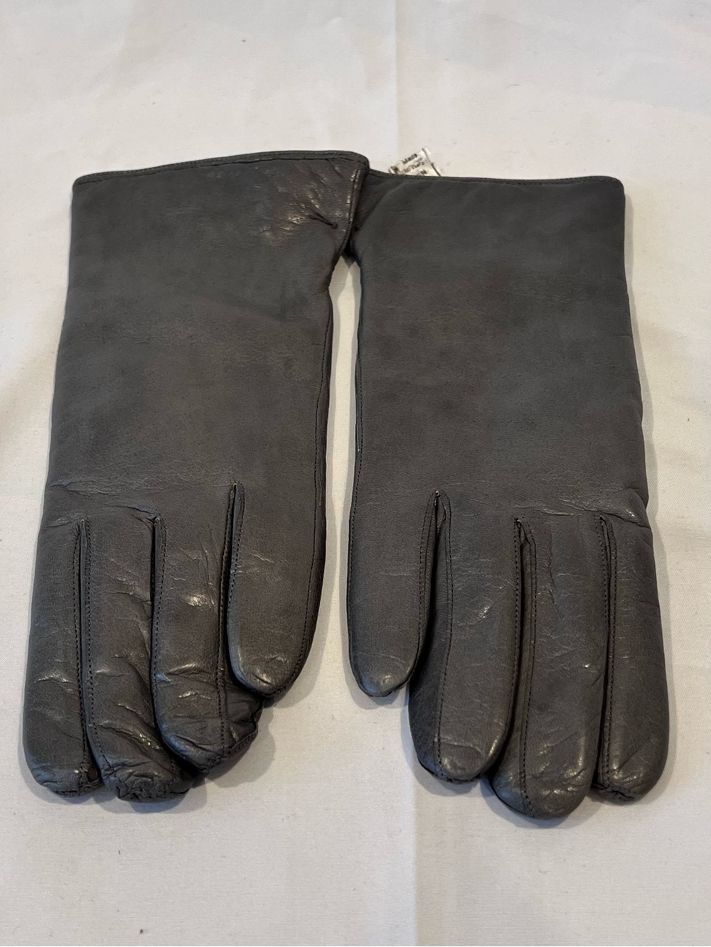 Madova Firenze Italy Leather Cashmere Lined Gloves Gray Size 7